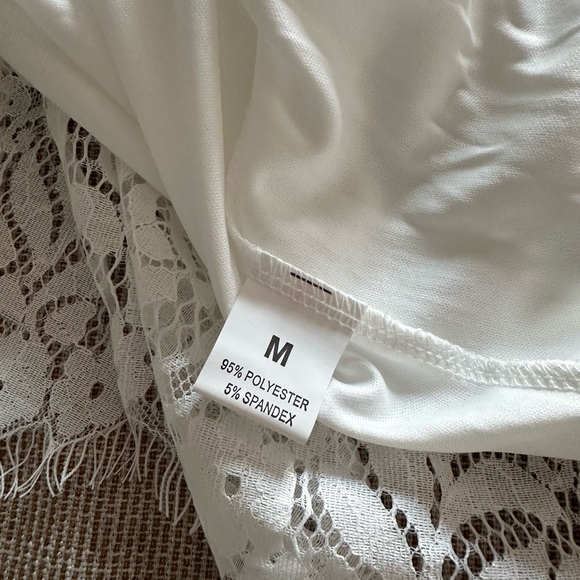 Bella Ella Boutique Make Your Heart Race Lace Dress in White - Picture 10 of 15